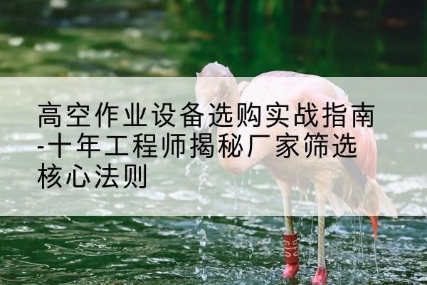 纳溪剪叉式升降机厂家-高空作业设备选购实战指南-十年工程师揭秘厂家筛选核心法则