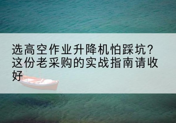 纳溪高空作业升降机厂家推荐-选高空作业升降机怕踩坑？这份老采购的实战指南请收好