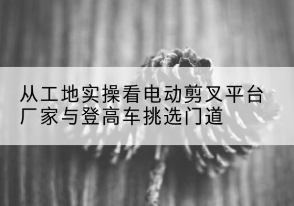 纳溪电动剪叉升降平台厂家-从工地实操看电动剪叉平台厂家与登高车挑选门道